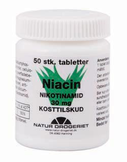 Nd B3 Niacin Nikotinamid 30mg - 50 Tabl til Sundhed