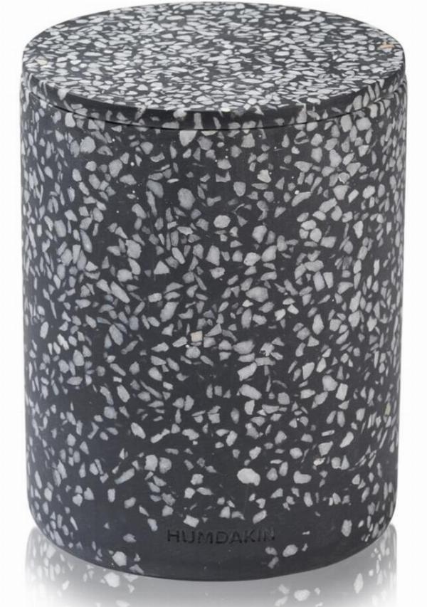 Humdakin Bologna Terrazzo Vase med Låg - Sort Elegance