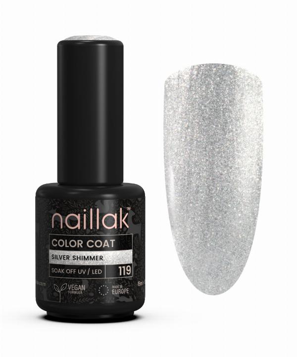 Sølv Shimmer Gellak No 119 - Perfekt til Nytår!