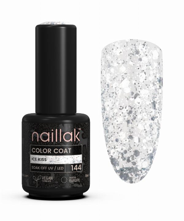 Gellak Ice Kiss No 144 med glitrende sølvglimmer