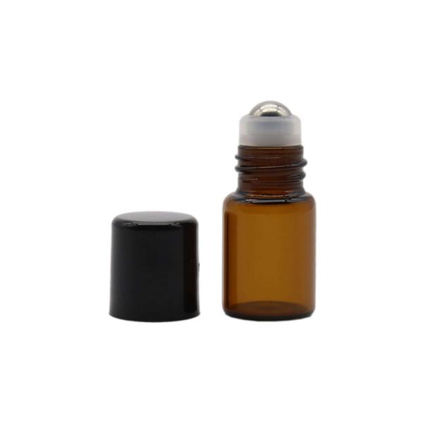 2 Ml Brun Glasflaske med Rullehoved - Praktisk og Handy