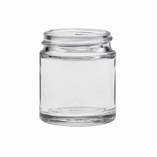 30 Ml Klar Glasbøtte Uden Låg - Ideel til Cremer og Lotioner