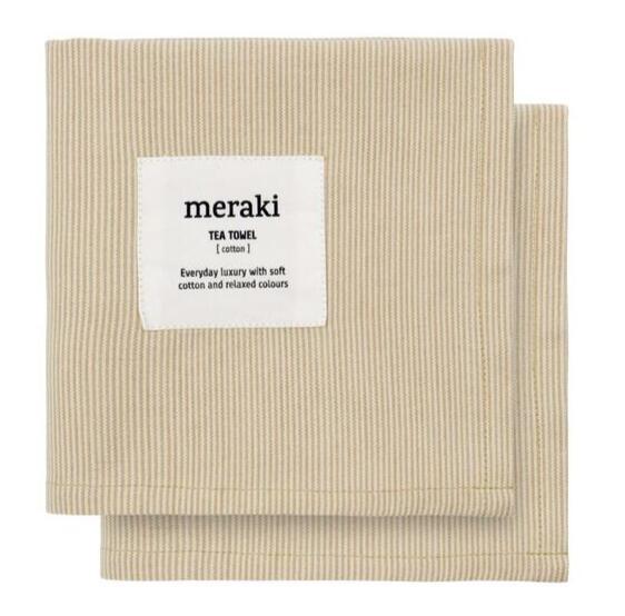 Meraki Viskestykker 2 Stk - Off White Safari Design