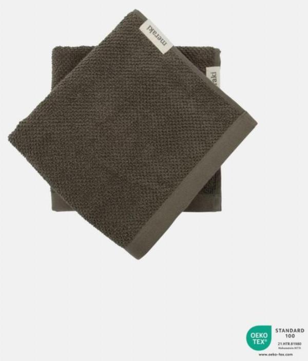Meraki Håndklæde Sæt 2 Stk - Solid Army 50x100cm