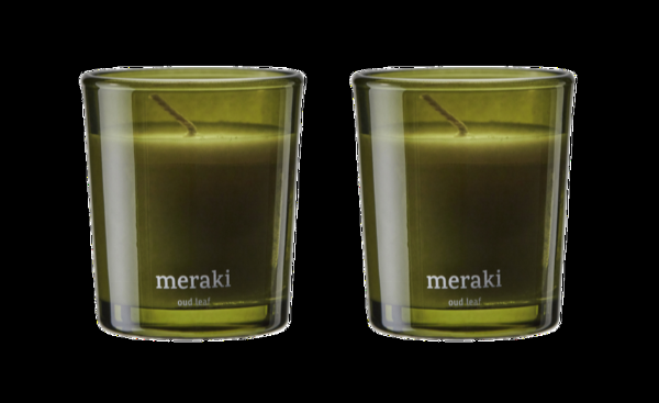 Meraki Duftlys Oud Leaf - 2 stk til hjemmet