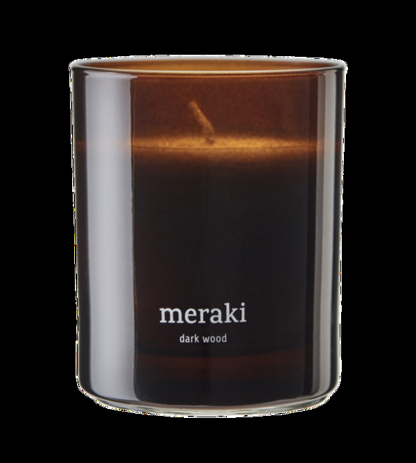 Meraki Duftlys Dark Wood - Skab Hygge i Dit Hjem