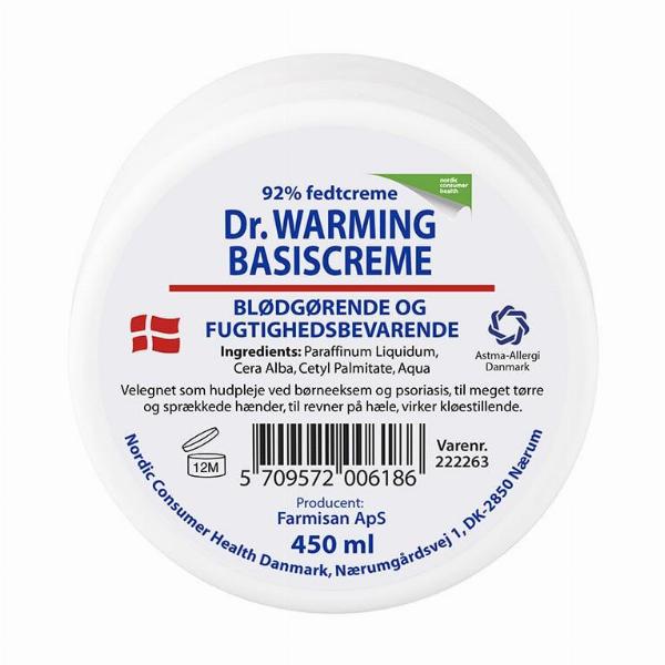 Dr. Warming Basiscreme 450ml - Blødgørende og fugtgivende