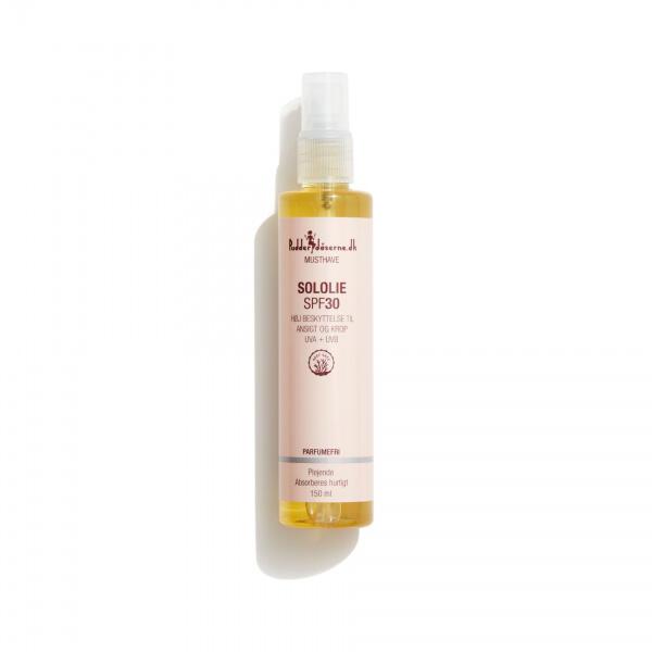Pudderdåsernes Sololie SPF 30 - Høj Beskyttelse 150ml