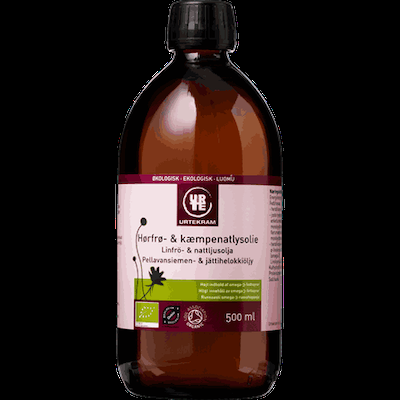 Urtekram Hørfrø Kæmpenatlysolie - Sund Omega 3 Olie
