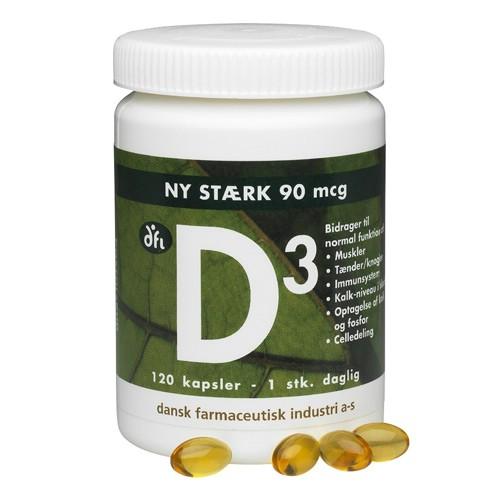 Dfi D3 Vitamin 90 Mcg - 120 Kapsler Tilbud på Sundhed