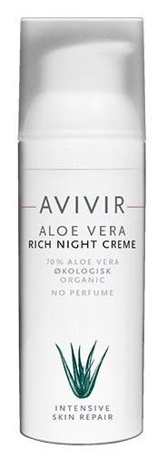 Avivir Aloe Vera Natcreme Rich 50ml - Nærende Pleje