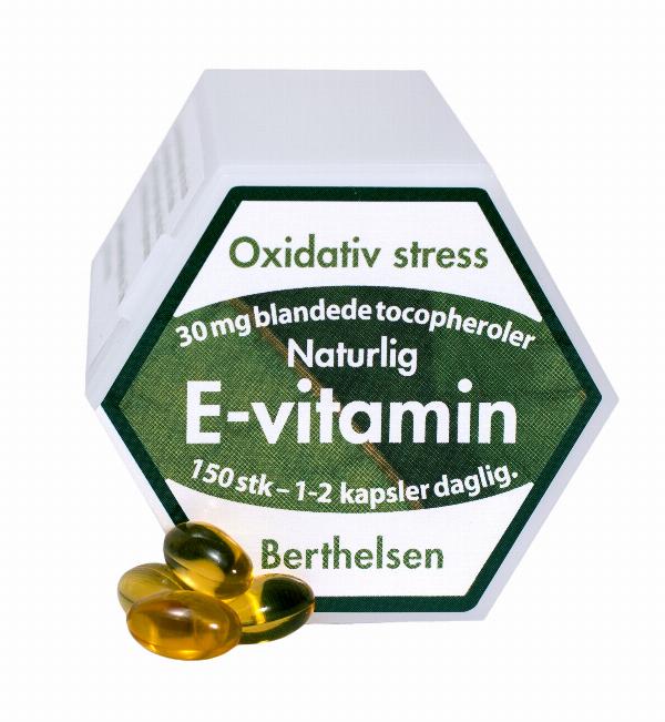Berthelsen E-vitamin 30 mg - 150 tabletter til sundhed