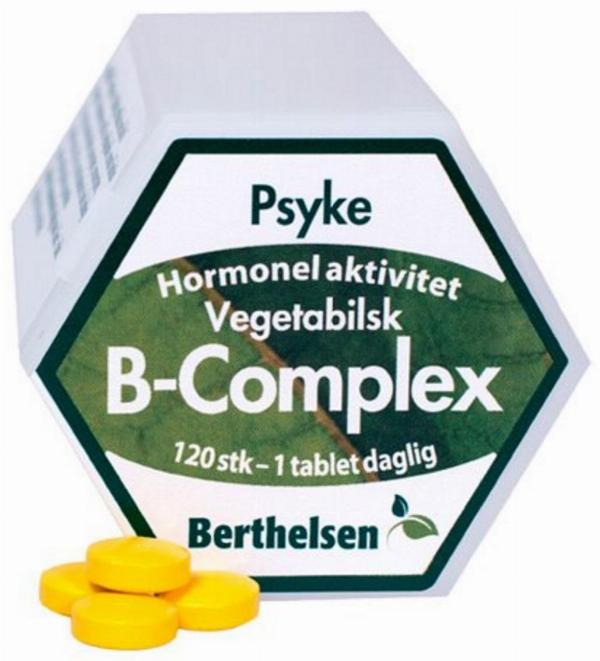 Berthelsen Vegetabilsk B Complex - 120 tabletter med B-vitaminer