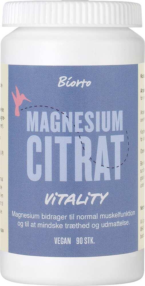 Biorto Magnesium Citrat Vitality 90 kapsler - Vegansk kosttilskud