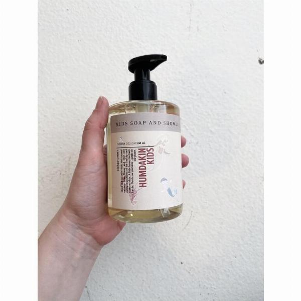 Humdakin Børnesæbe 3-i-1 med Honning og Mynte, 300ml