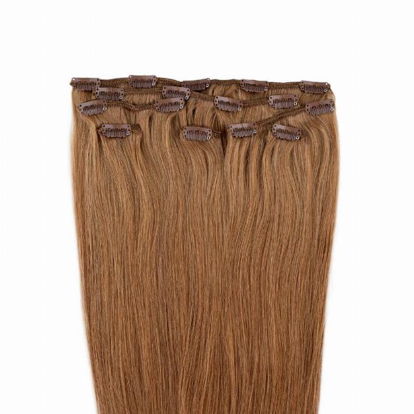 Clip On Extensions i Lys Kobberbrun #7 - Skønhedstilbud!