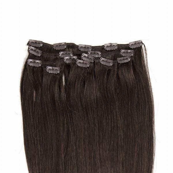 Klip På Extensions i Kaffebrun - Naturligt Look