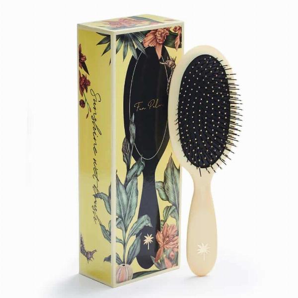 Fan Palm Wet Brush Sunshine Medium - Skånsom hårpleje