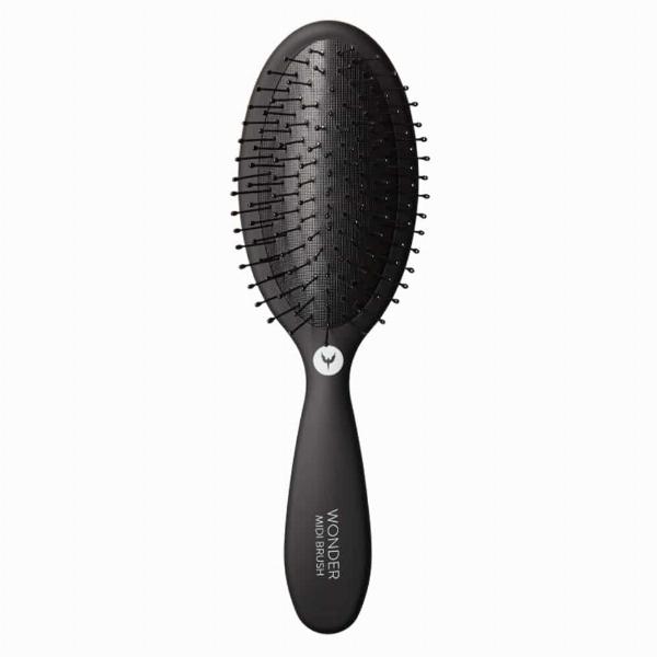 Hh Simonsen Wonder Brush Midi Black - Skånsom Hårbørste