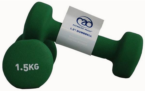 Neopren Håndvægte 1,5 kg - 2 Stk til Fitness Træning
