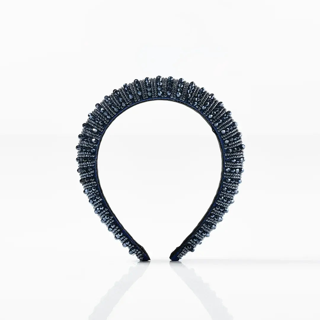 Glimmer Hårbøjle i Navy med Sten - Bestsellers!