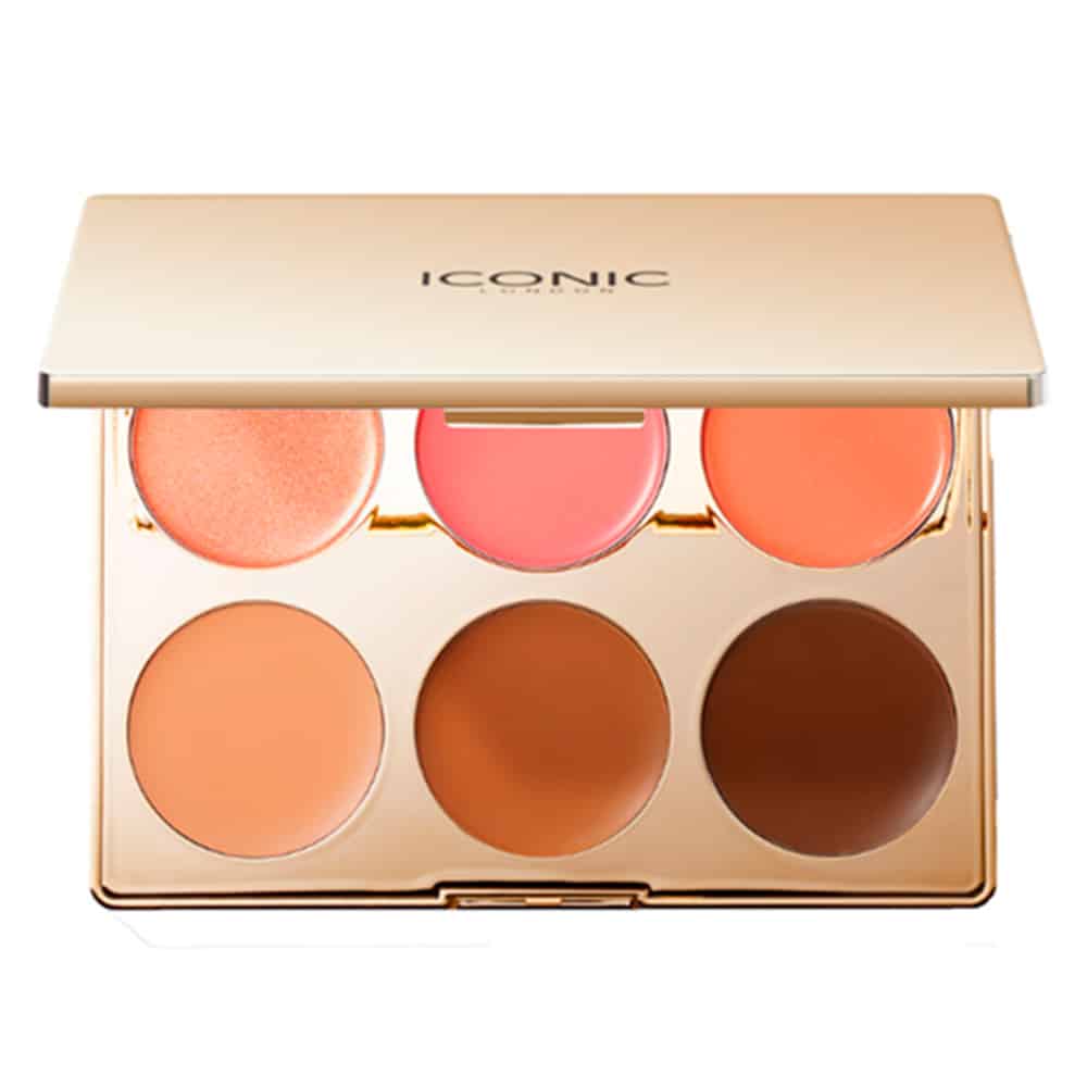Ikonisk London Multi-Use Cream Blush Bronze Palette 6 Nuancer