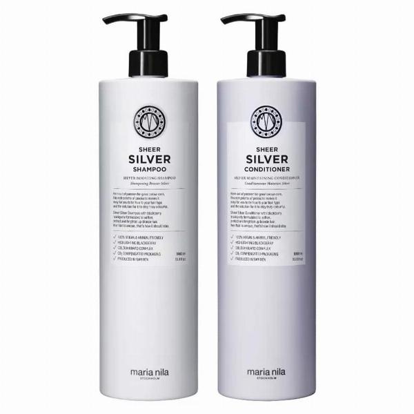 Maria Nila Sheer Silver Duo til blondt og gråt hår 1000ml