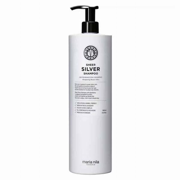 Maria Nila Sheer Silver Shampoo 1000ml - Perfekt til blond hår