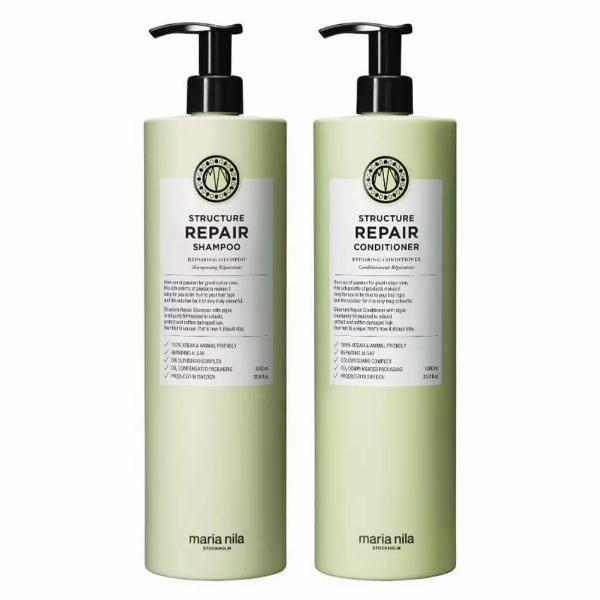 Maria Nila Struktur Reparation Duo 1000ml - Hårpleje Set