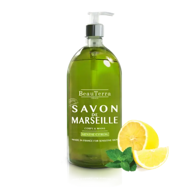 Beau Terra Marseille Flydende Sæbe - Mint Citron 1000ml