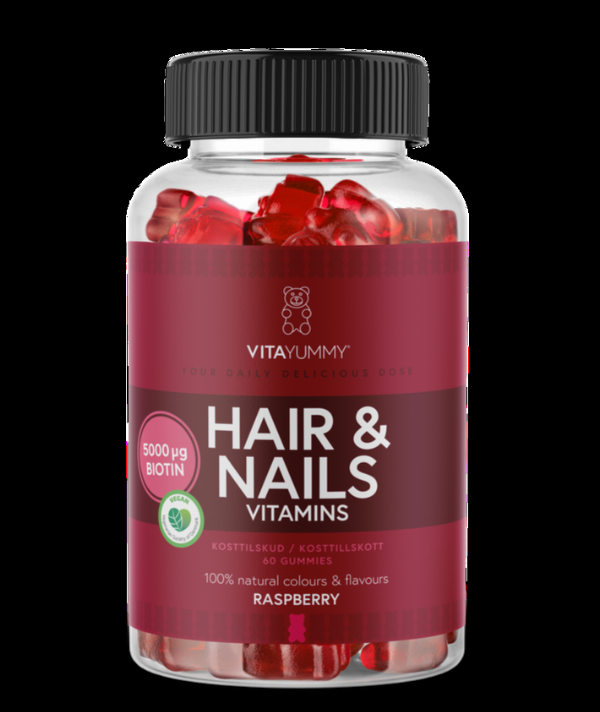 Vitayummy Hår & Negle Vitaminer 60stk - Skønhedsboost!