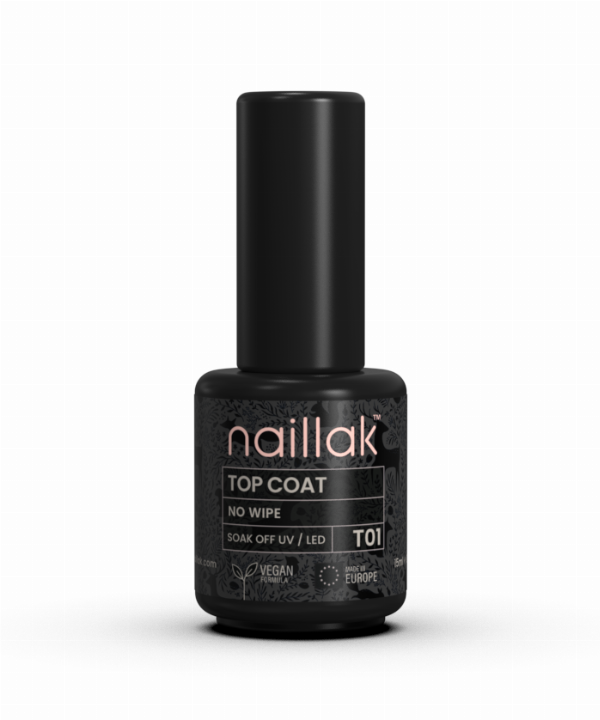 Naillak Top Coat No Wipe - Hurtig og Slidstærk Finish