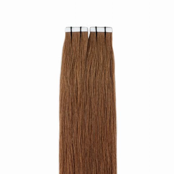 Tape Extensions i Rødbrun #6 - Fantastisk Kvalitet!