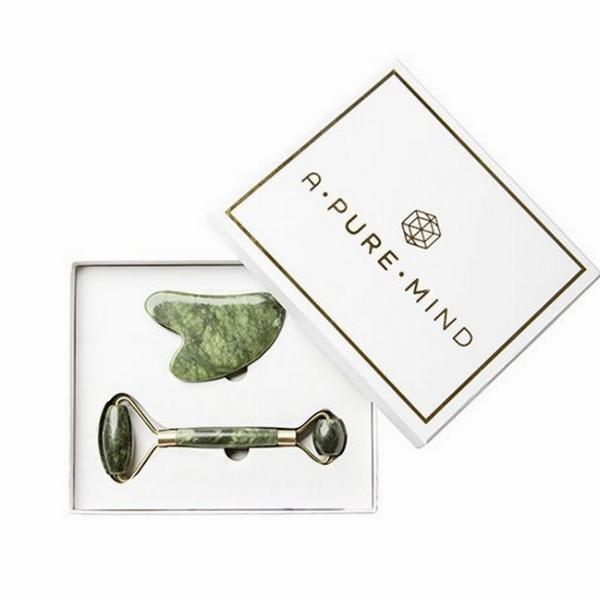 A Pure Mind Gaveæske med Ansigtsrulle og Gua Sha Jade