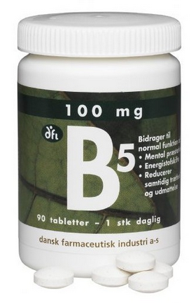 Dfi B5 100 mg - 90 Tabl. til Energi og Mental Styrke
