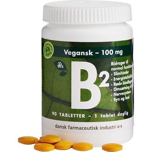 Dfi B2 100 Mg - Veganske Vitamin B2 Tabletter 90 stk.