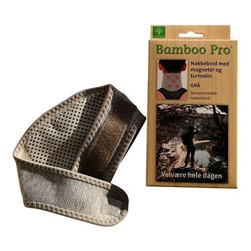 Bamboo Pro Nakkebind med Magneter og Turmalin - Grå