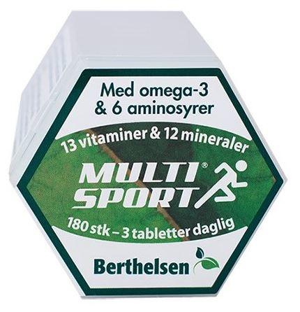 Berthelsen Multisport Kosttilskud - 180 tabletter