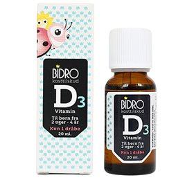 Bidro D3 Vitamin Dråber til Baby - 20ml Kvalitetstilbud