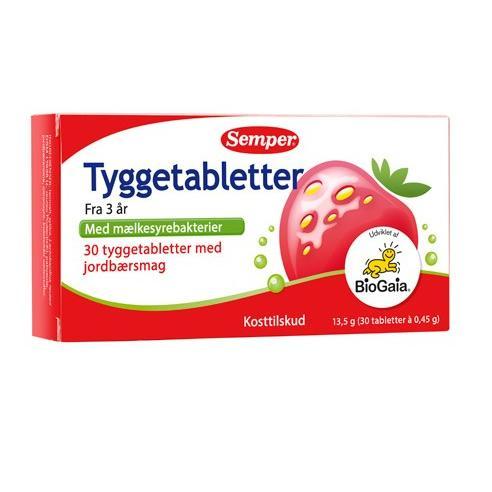 Semper Tyggetabletter med Mælkesyrebakterier - 30 stk.