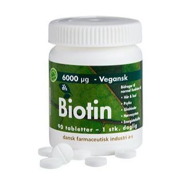 Dfi Biotin 6000 Mcg - Kosttilskud til skønhed 90 tabletter