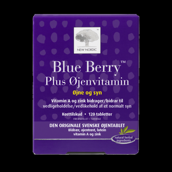 New Nordic Blue Berry Plus øjenvitamin - 120 Tabl Tilbud