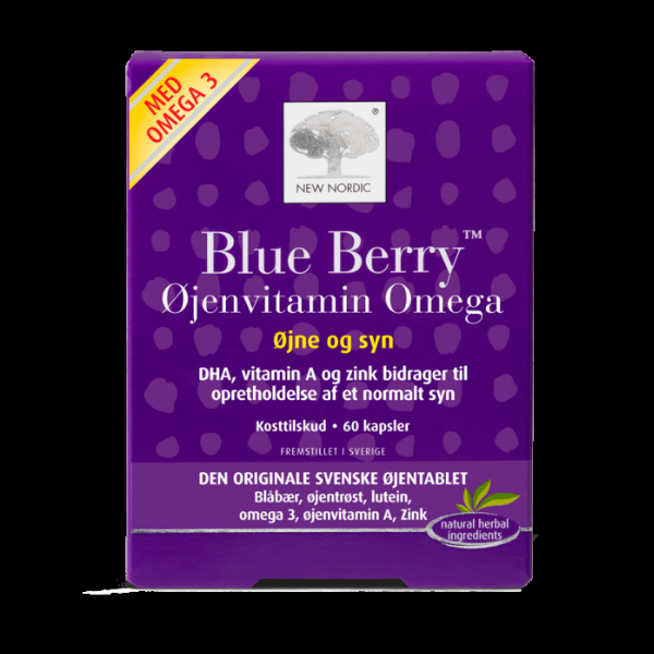 Ny Nordic Blue Berry Omega 3 - Øjenvitamin Kapsler 60 stk.