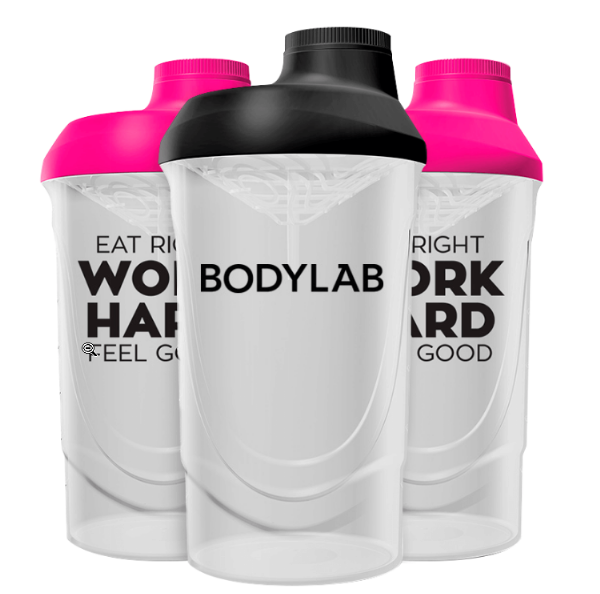 Bodylab Shakerflaske i Hvid og Sort - Ideel til Shakes