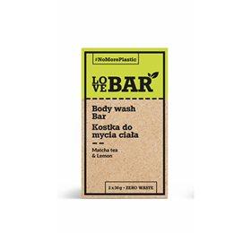 Hjerteformet Bodywash Bar med Matcha Te & Citron - 60g