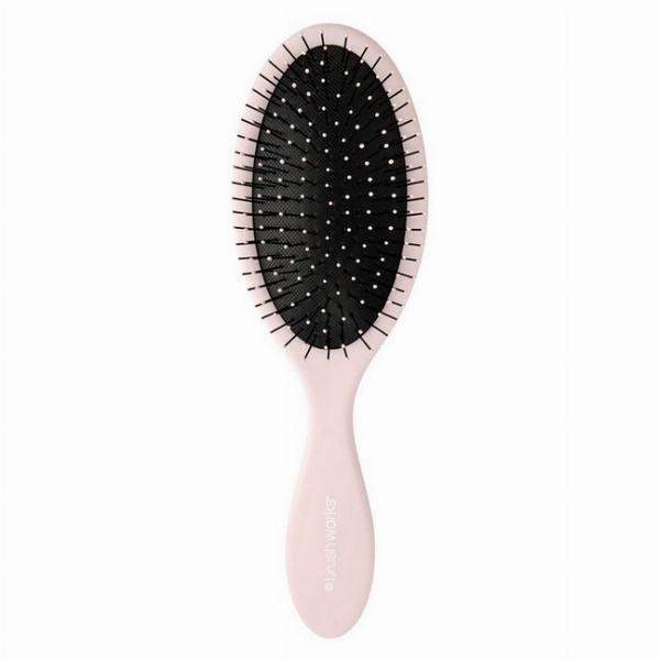 Brushworks Oval Hårbørste til Uknobling - Pink