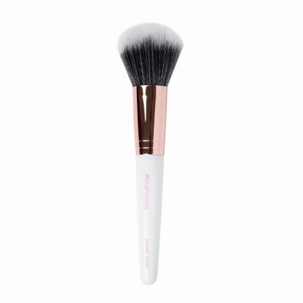Brushworks Makeup Pudderbørste i Pink & Guld
