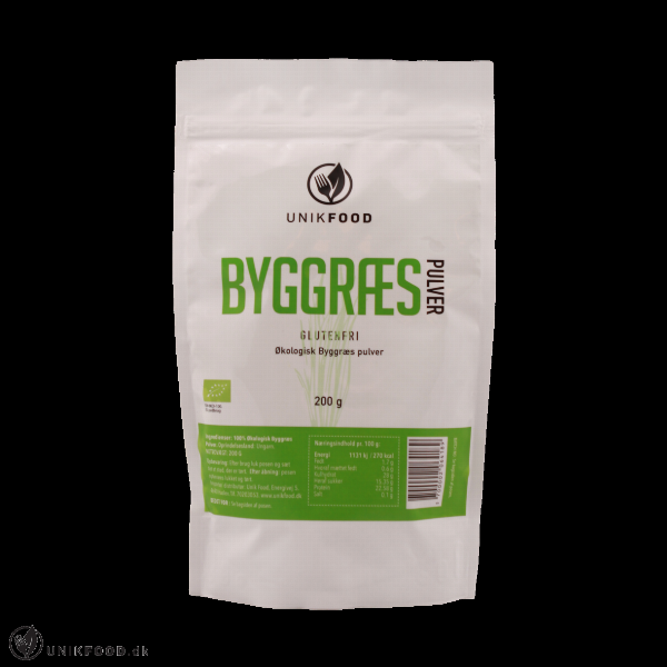 Økologisk Byggræs Pulver 200g - Perfekt til Smoothies!