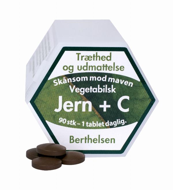Berthelsen Jern + C - Vegetabilsk Kosttilskud med Jern