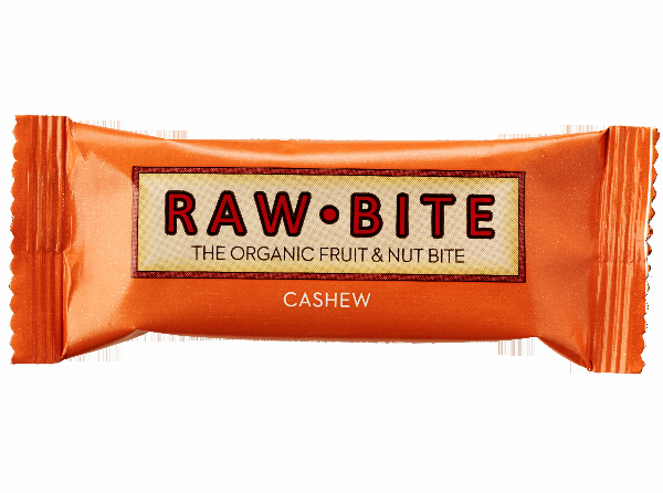Rawbite Cashew Bar 50 G - Naturlig Snack uden Laktose